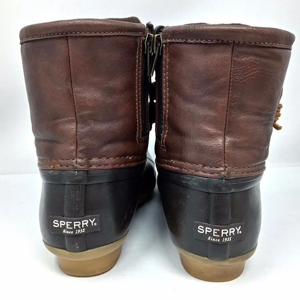 Sperry Top Sider Saltwater Girls Size 5 Waterproof Rubber Rain Ankle Duck Boots - Picture 4 of 8